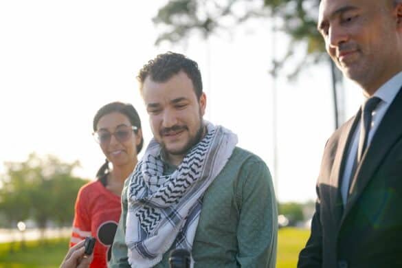 Foto: Protes kampus AS Mahmoud Khalil
